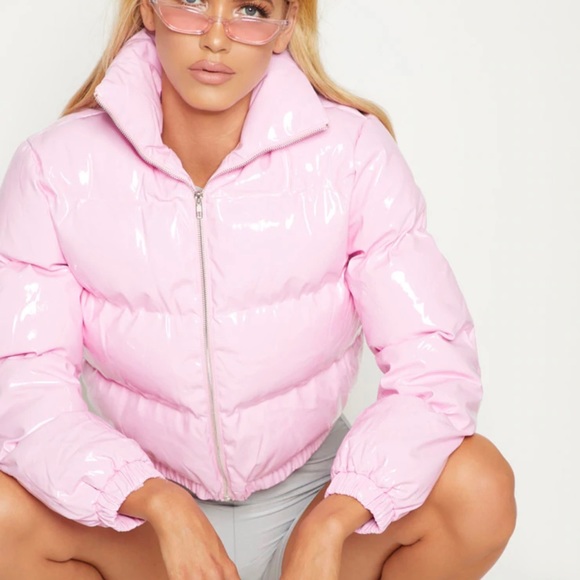 Pretty Little Thing Pink Vinyl Jacket - Picture 2 of 2